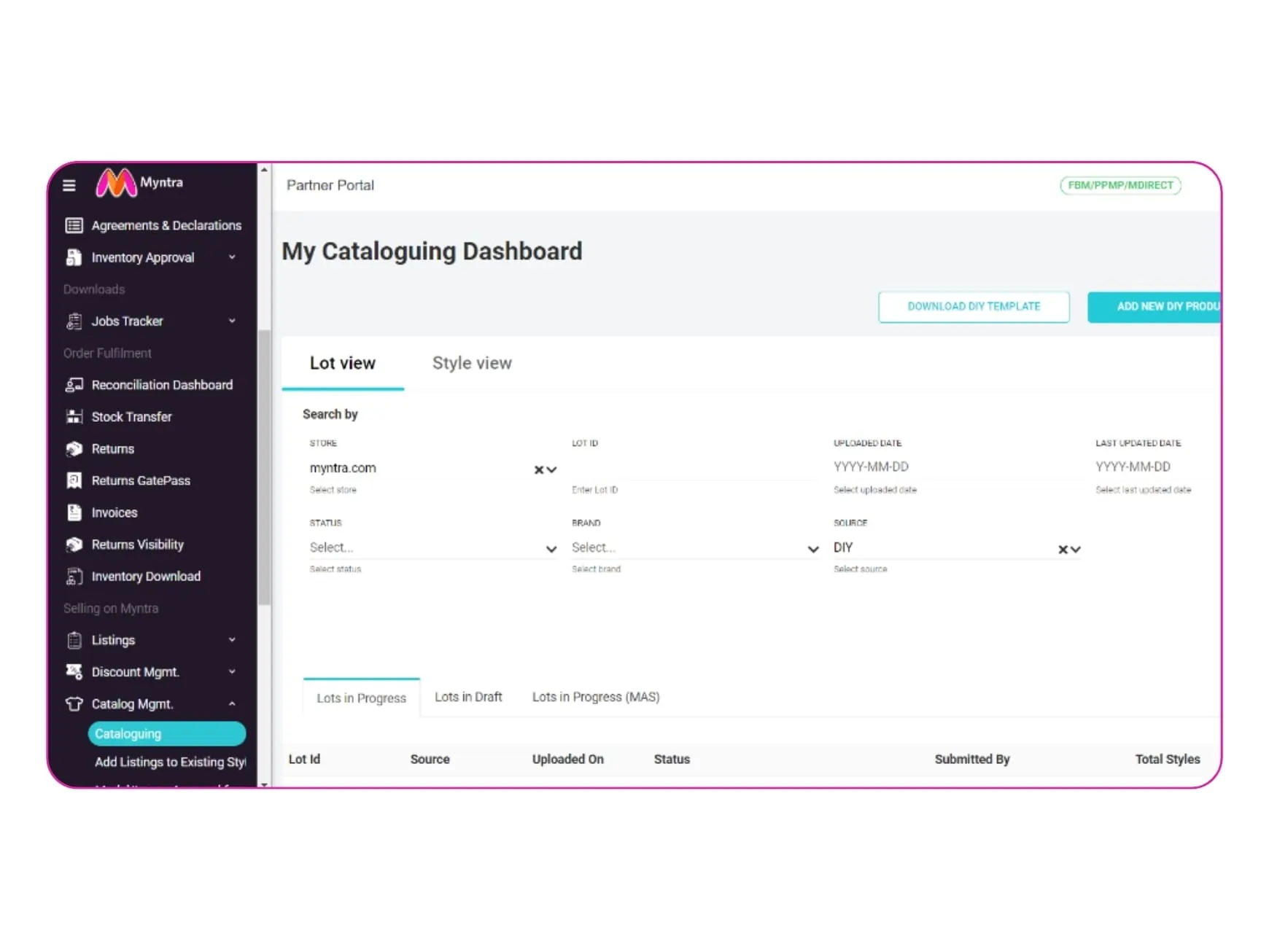 Myntra Product Listing Services